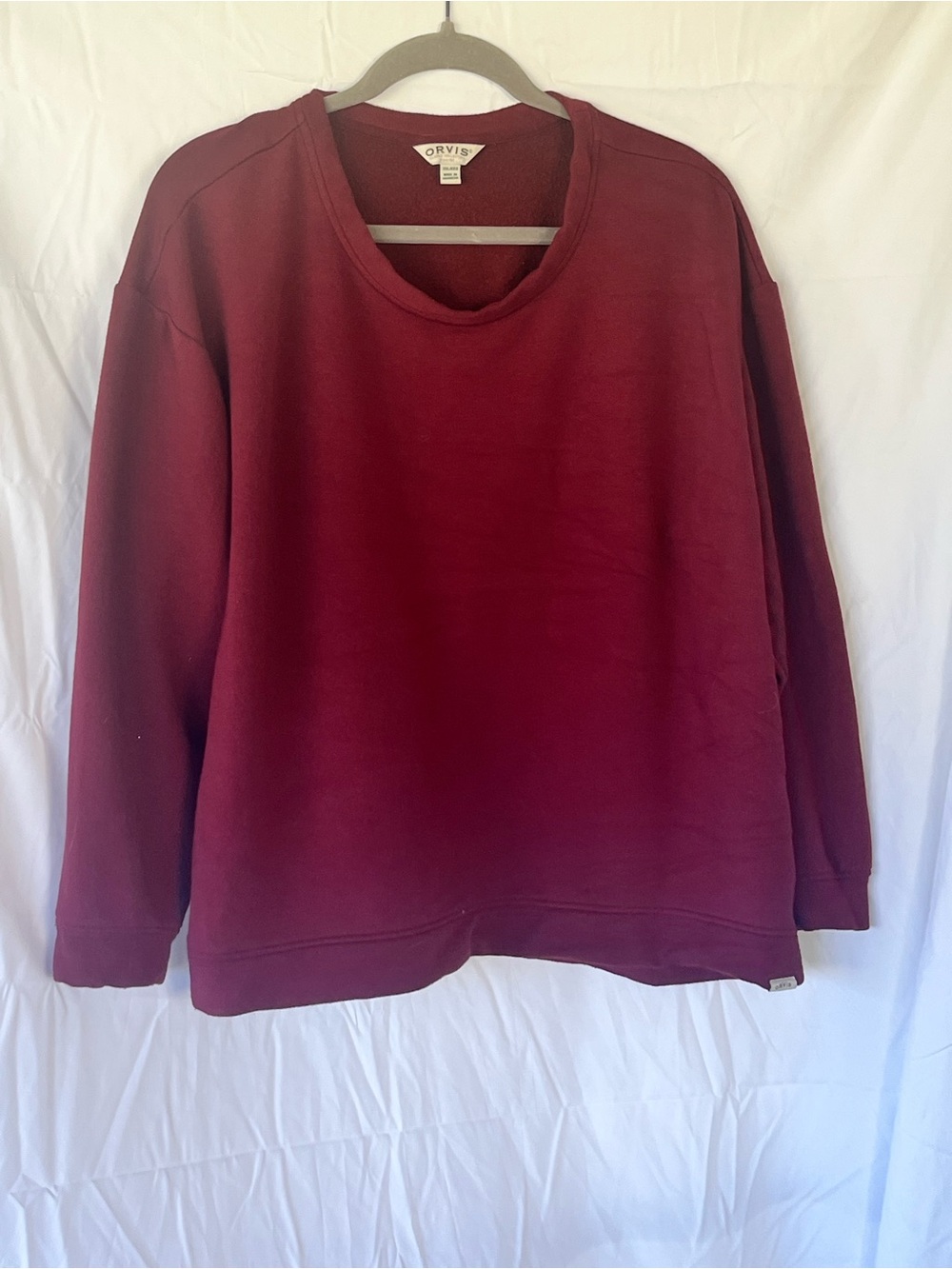 Orvis women wine colored xxl Pullover Sweatshirt